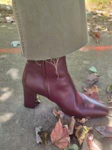 Fall Combination- Olive and Burgundy- New Sleek Leather Boots